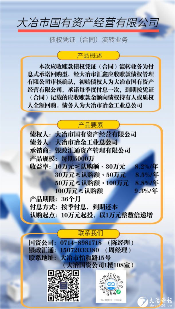 大冶国资债权凭证（合同）流转